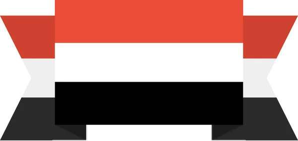 Ilustración Del Vector Bandera Yemen — Vector de stock