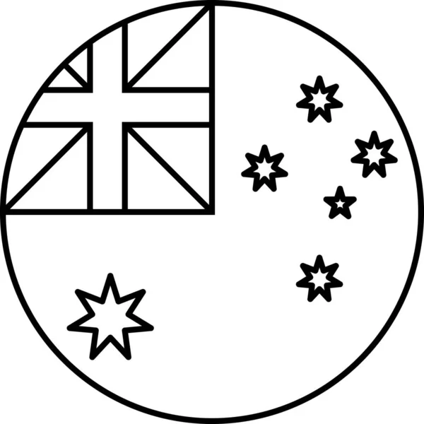 Flag Heard Mcdonald Islands Flat Icon Vector Illustration — стоковий вектор