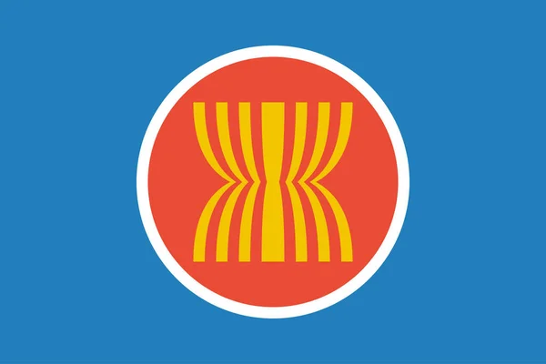 Vlag Van Vectorillustratie Van Asean — Stockvector