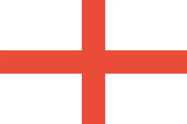 Bandera Inglaterra Icono Plano Vector Ilustración — Vector de stock