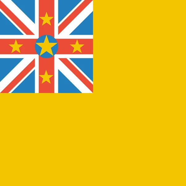 Bandera Niue Icono Plano Ilustración Vectorial — Archivo Imágenes Vectoriales