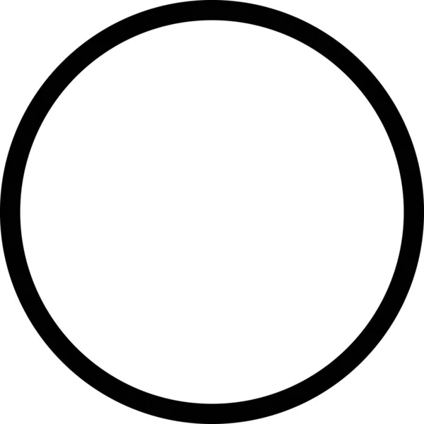 Εικονίδιο Κύκλου Απομονωμένο Λευκό Φόντο Διανυσματική Απεικόνιση — Διανυσματικό Αρχείο