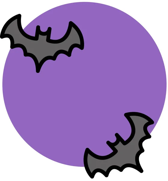 Icono Murciélago Halloween Vector Ilustración — Vector de stock