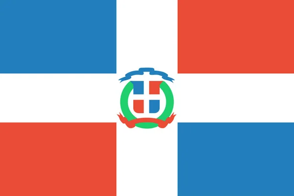 Векторная Иллюстрация Флага Доминиканской Республики — стоковый вектор