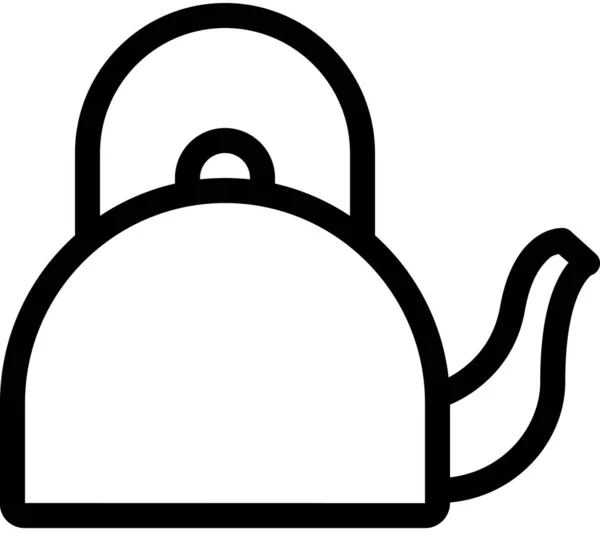 Значок Чайника Ізольований Білому Тлі Векторні Ілюстрації — стоковий вектор