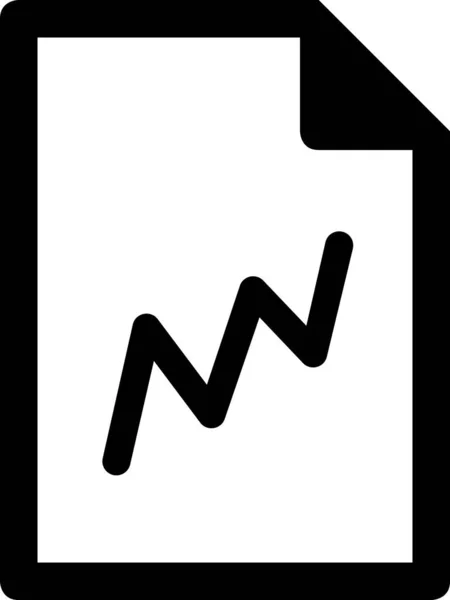 Icono Carta Negocios Concepto Analítico Ilustración Vectorial Minimalista — Vector de stock