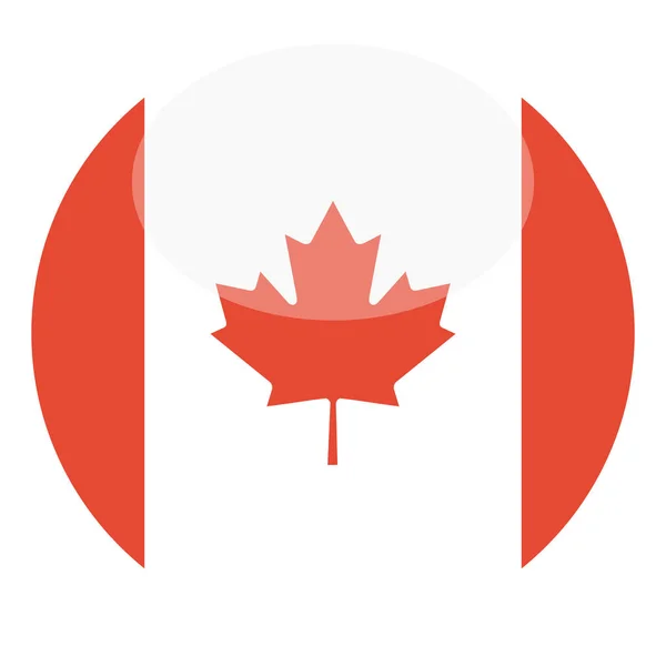 Drapeau Canada Isolé Sur Fond Blanc Illustration Vectorielle — Image vectorielle