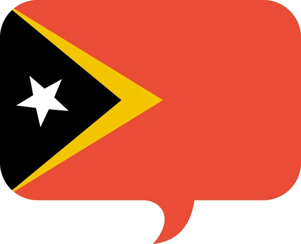 Flagga Timor Leste Platt Ikon Vektor Illustration — Stock vektor