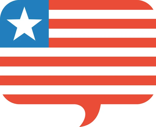 Liberya Bayrağı Düz Simge Vektör Illüstrasyonu — Stok Vektör