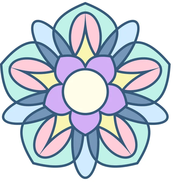 Ilustración Vectorial Mandala Floral — Vector de stock