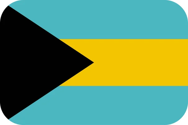 Vlag Van Bahama Vlakke Icoon Vectorillustratie — Stockvector