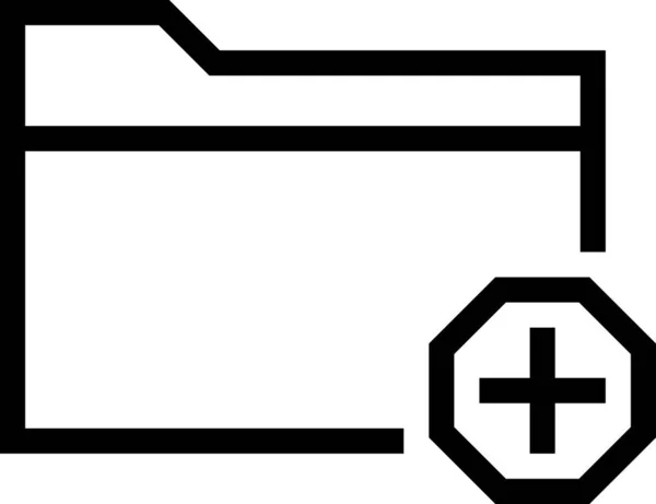 Icona Della Cartella Dati Illustrazione Vettoriale — Vettoriale Stock