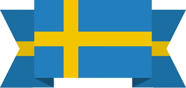 Sveriges Flagga Vektor Illustration — Stock vektor