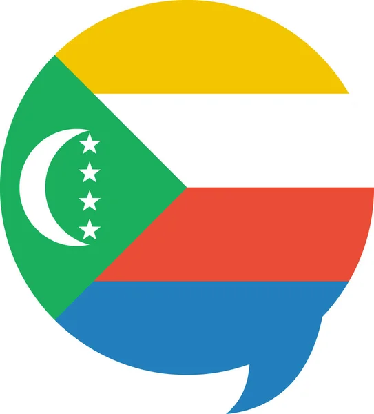 Flaga Komorów Prosty Stylowy Design — Wektor stockowy