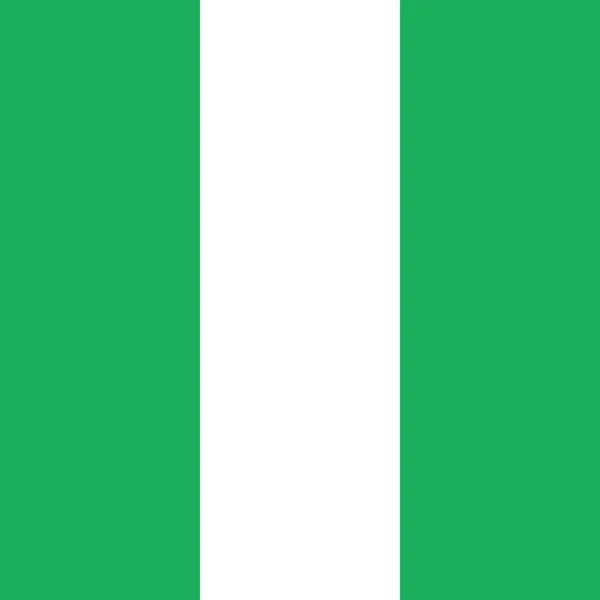 Flag Nigeria Flat Icon Vector Illustration — Stock Vector