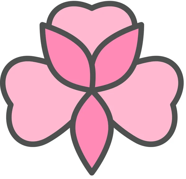 Vektor Illusztráció Rózsaszín Alstroemeria Virág Dísz Virág Flóra Művészet — Stock Vector