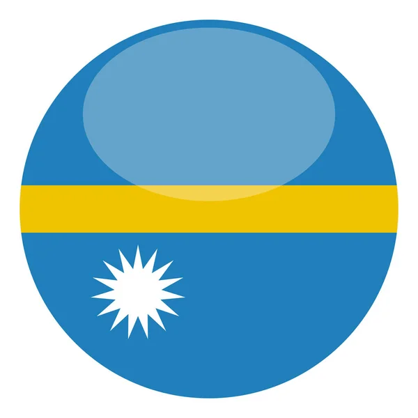 Bandeira Nauru Isolado Fundo Branco Ilustração Vetorial — Vetor de Stock