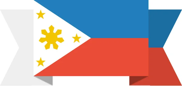 Bandeira Filipinas Ilustração Vetorial — Vetor de Stock