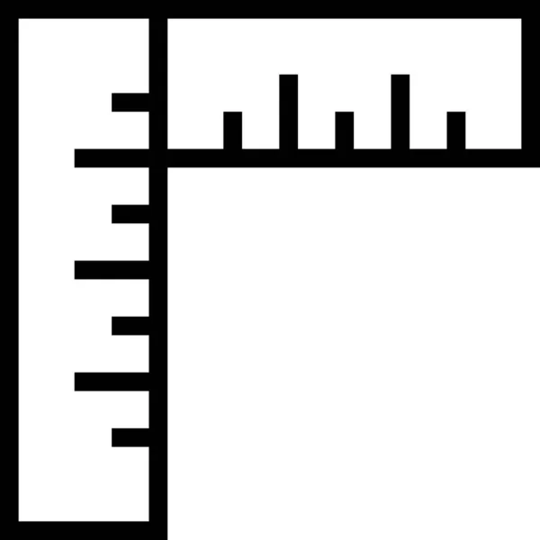 Значок Лінійки Ізольовано Білому Тлі Векторні Ілюстрації — стоковий вектор