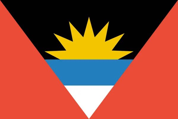 Flagga Antigua Världsflaggan Koncept Bakgrund — Stock vektor