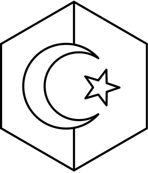 Icona Della Bandiera Algerina Illustrazione Vettoriale — Vettoriale Stock