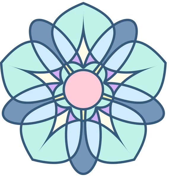 Ilustración Vectorial Mandala Floral — Vector de stock