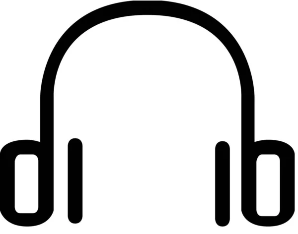 Ikona Słuchawki Izolowane Białym Tle Ilustracja Wektor — Wektor stockowy