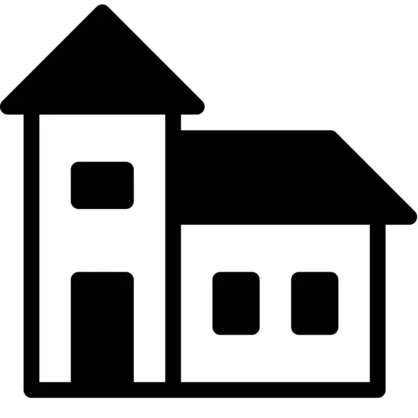 Casa Icono Plano Ilustración Vectorial — Vector de stock