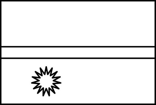 Drapeau Nauru Icône Plate Illustration Vectorielle — Image vectorielle