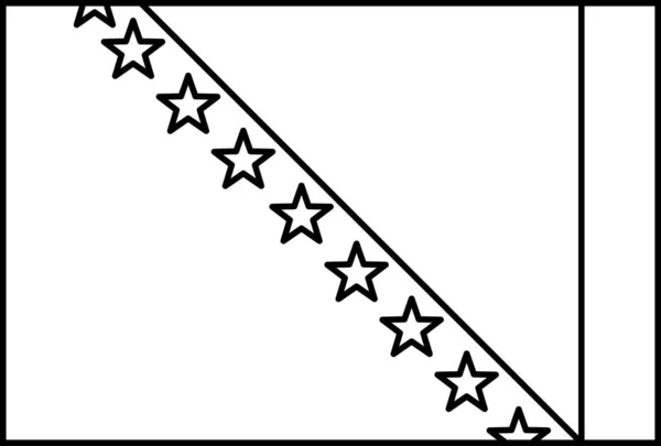 Прапор Боснії Герцеговини Векторна Ілюстрація — стоковий вектор