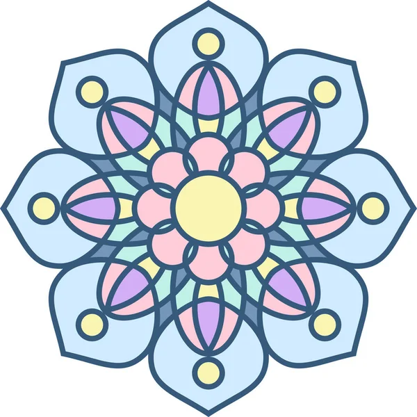 Çiçek mandala vektör çizimi 