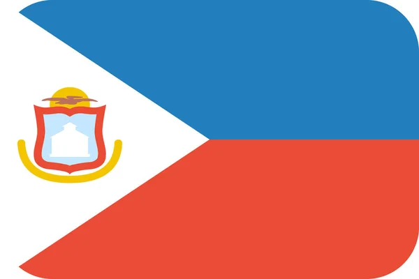 Bandiera Sint Maarten Icona Piatta Illustrazione Vettoriale — Vettoriale Stock