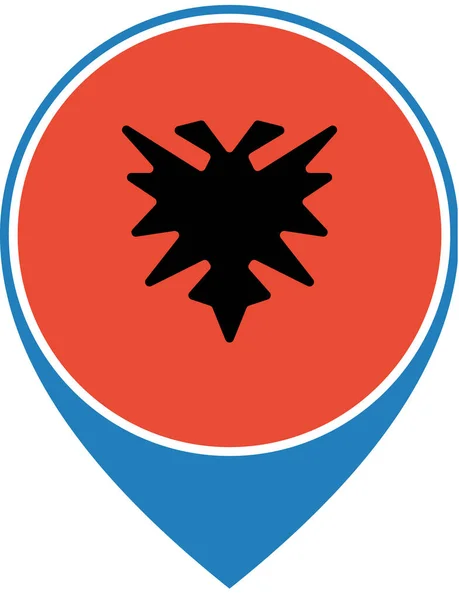 Ilustrasi Vektor Bendera Albania - Stok Vektor