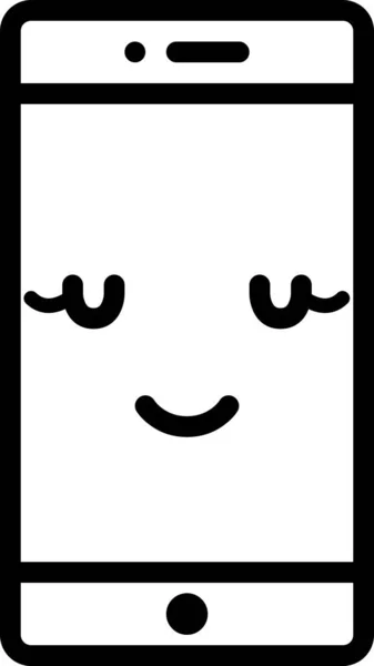 Έκφραση Πρόσωπο Emoticon Διάνυσμα Χαρούμενο Πρόσωπο Avatar Στο Κινητό Τηλέφωνο — Διανυσματικό Αρχείο
