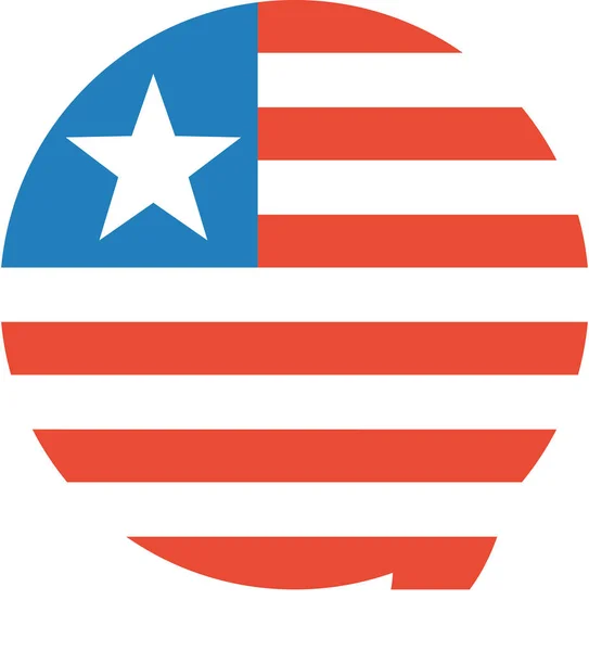 Liberijská Vlajka Jednoduchý Stylový Design — Stockový vektor