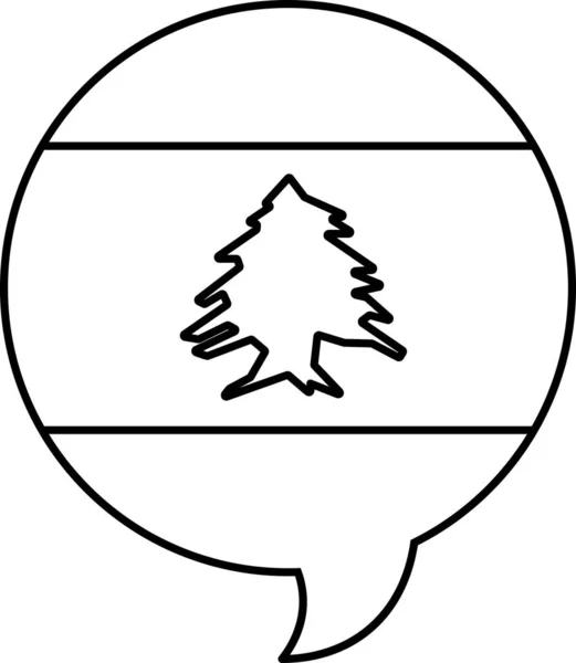 Jazyk Libanonské Ikony Vektorová Ilustrace — Stockový vektor