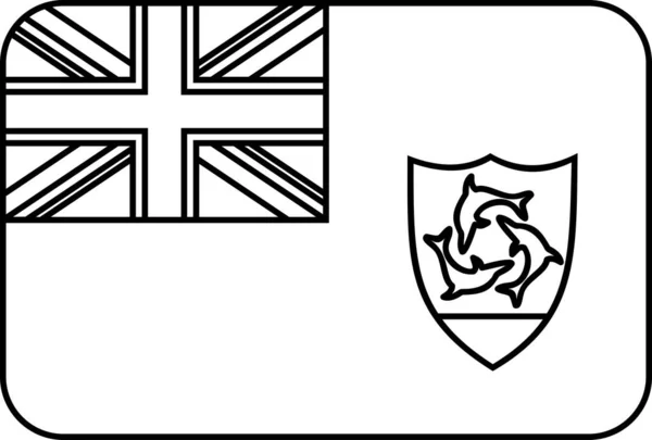 Flagga Anguilla Vektor Illustration — Stock vektor