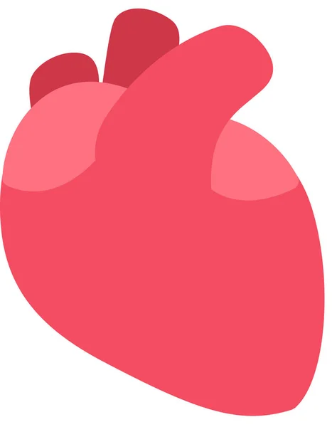 White Background Heart Icon Vector Illustration — 스톡 벡터