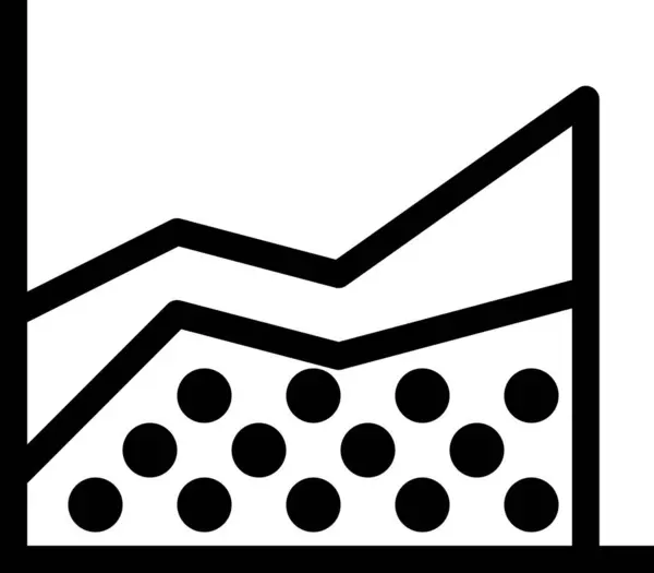 Area Diagram Ikon Minimalistisk Vektor Illustration — Stock vektor