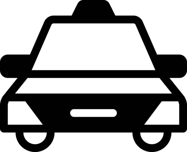 Táxi Carro Plana Ícone Vetor Ilustração —  Vetores de Stock
