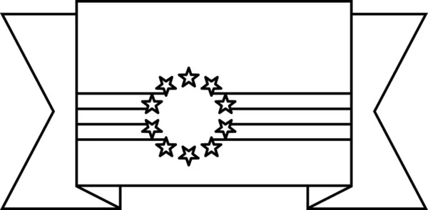 Flagge Der Kapverdischen Inseln Vektorillustration — Stockvektor