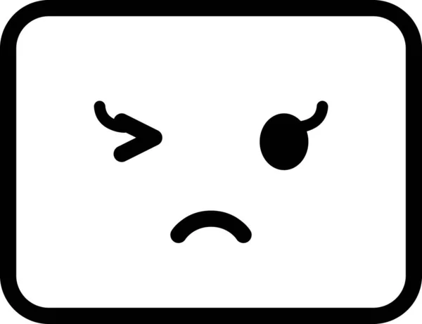Smutná Tvář Avatar Emotikon Koncept Vektorové Ilustrace — Stockový vektor