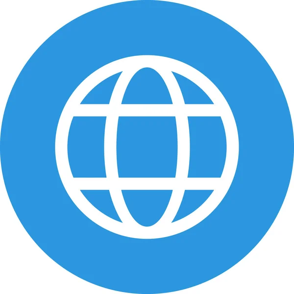 Welt Globale Erde Ikone Minimalistische Vektorillustration — Stockvektor