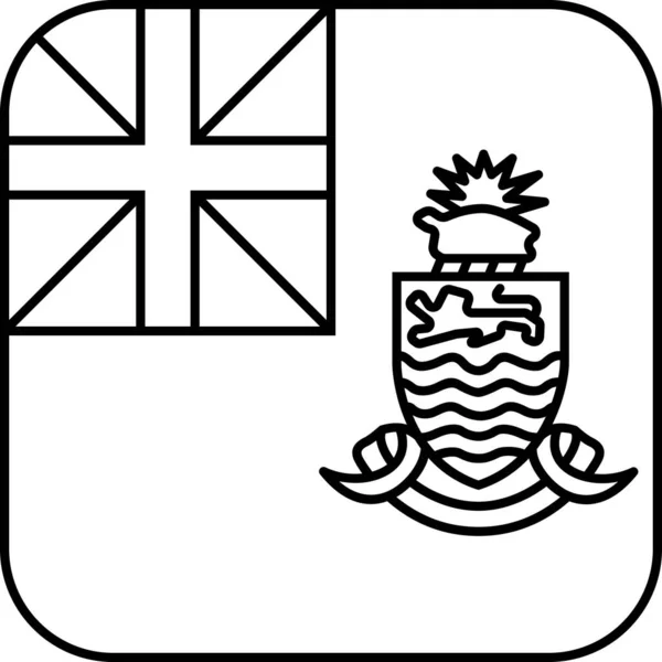 Bandeira Ícone Das Ilhas Cayman Ilustração Vetorial — Vetor de Stock