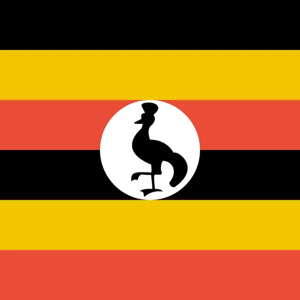 Flagge Ugandas Als Vektorillustration — Stockvektor