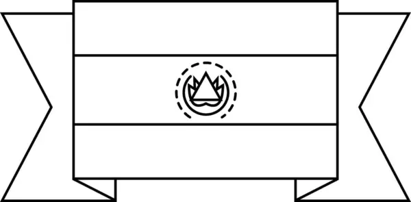萨尔瓦多国旗扁平图标 矢量图解 — 图库矢量图片