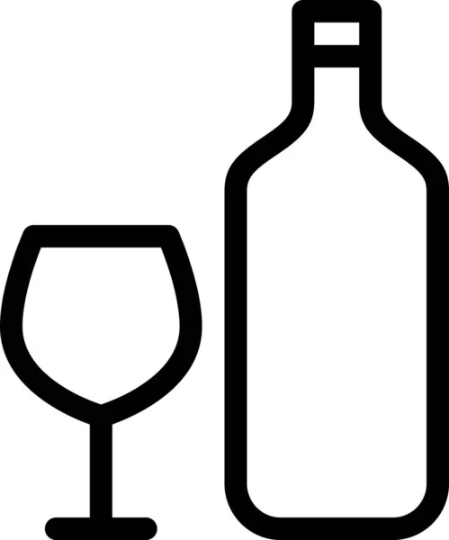 Liquor Pictogram Geïsoleerd Witte Achtergrond Vector Illustratie — Stockvector