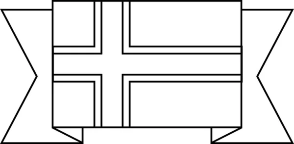 Flagge Der Insel Bouvet Vektorillustration — Stockvektor