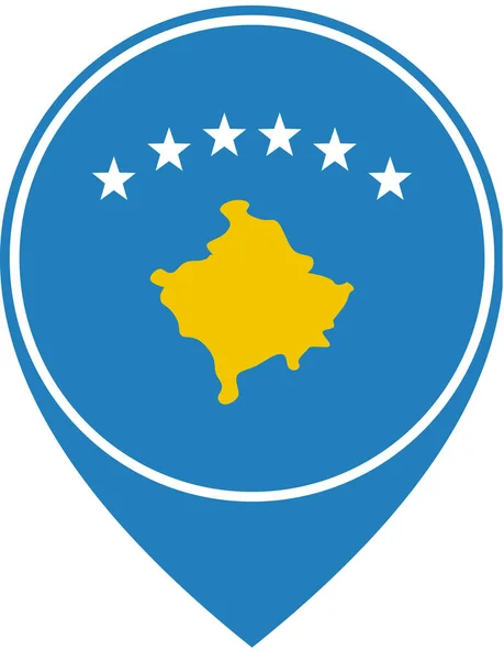 Kosovos Flagga Bakgrund Med Världsflaggan — Stock vektor