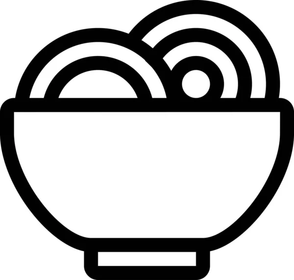 Εικονίδιο Noodle Απομονωμένο Λευκό Φόντο Διανυσματική Απεικόνιση — Διανυσματικό Αρχείο